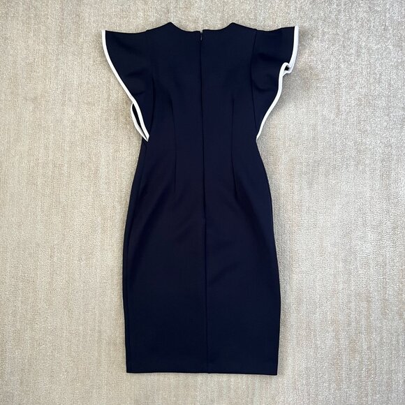 Calvin Klein Blue Sheath Work Office Midi Dress 4 - Picture 4 of 10
